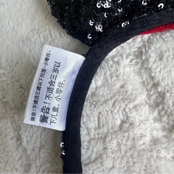 Disney Parks | Classic Black And Red Sequin Minnie Mouse Ears Headband - Picture 7 of 8